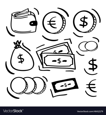 hand drawn money icons