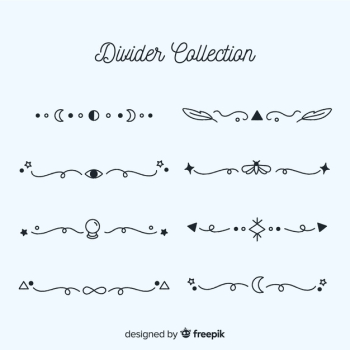 Hand drawn ornament divider collection Free Vector Hand drawn ornament divider collection Free Vector