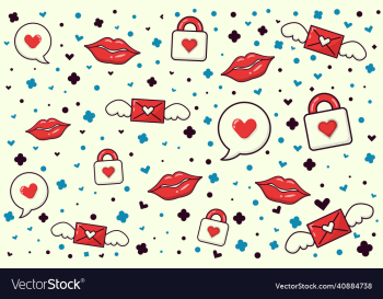 hand drawn outline valentines objects background hand drawn outline valentines objects background