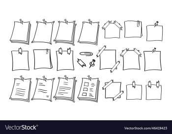 hand drawn paper notes icon