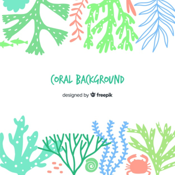 Hand drawn pastel color coral background Free Vector Hand drawn pastel color coral background Free Vector
