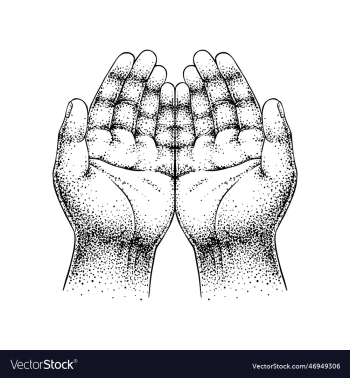 hand drawn praying hand symbol hand drawn praying hand symbol