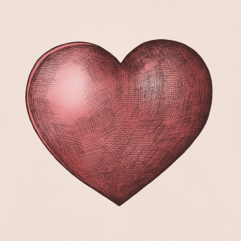 Hand drawn red heart icon sticker Hand drawn red heart icon sticker