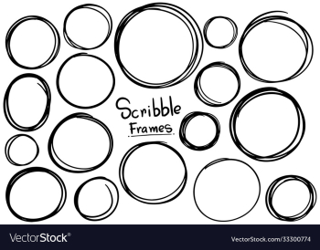 hand drawn scribble circle