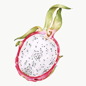 Hand drawn sparkling dragon fruit fruit design element | Free  transparent png - 2351099