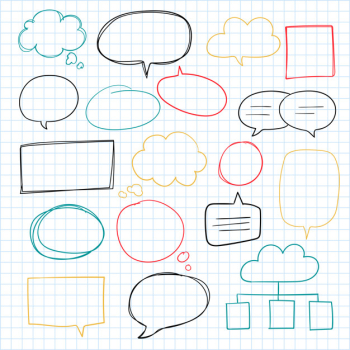 Hand drawn speech bubble collection Hand drawn speech bubble collection