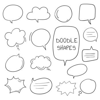 Hand drawn speech bubble collection Hand drawn speech bubble collection