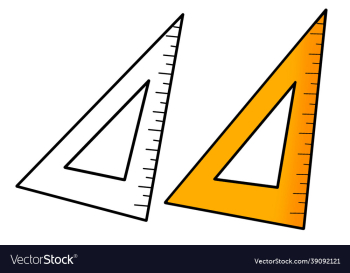 hand drawn student and teacher triangle measure