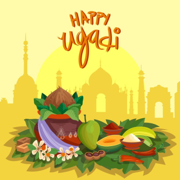 Hand drawn style for ugadi festival Free Vector Hand drawn style for ugadi festival Free Vector