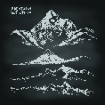 Hand drawn vector illustration. Mountain set. Vintage. Sketch. Chalkboard.