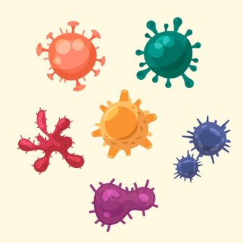 Hand drawn virus collection Free Vector
