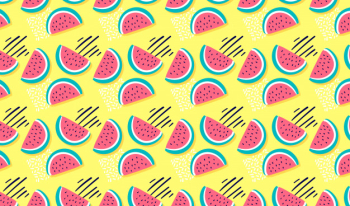 Hand drawn watermelon seamless pattern Free Vector