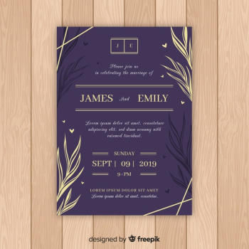 Hand drawn wedding invitation template Hand drawn wedding invitation template