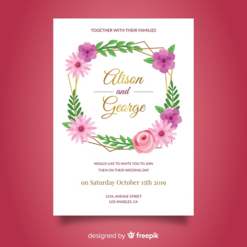 Hand drawn wedding invitation template Hand drawn wedding invitation template