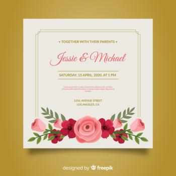 Hand drawn wedding invitation template Hand drawn wedding invitation template