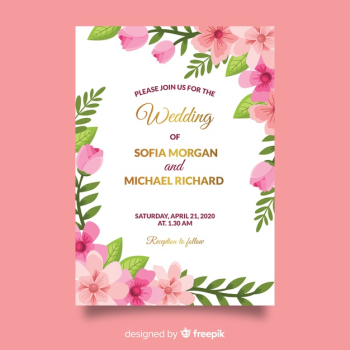 Hand drawn wedding invitation template Hand drawn wedding invitation template
