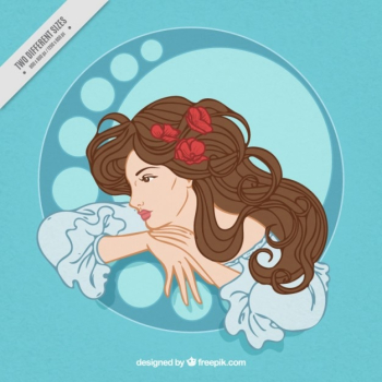 Hand drawn woman illustration Hand drawn woman illustration