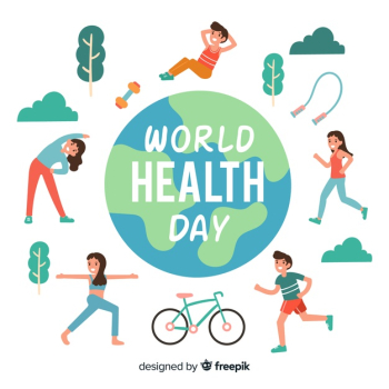 Hand drawn world health day background