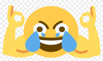 Hand Emoji Clipart Discord - Open Eye Crying Laughing Emoji