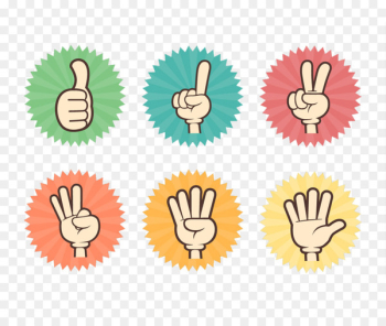 Hand Finger - Five fingers different action finger direction Hand Finger - Five fingers different action finger direction