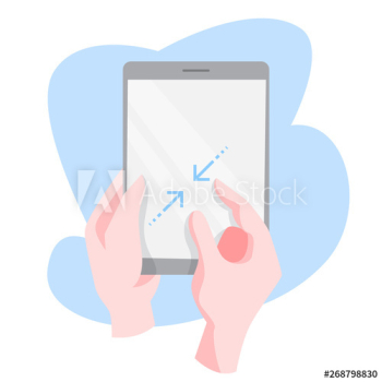 Hand gesture for mobile phone and digital tablet Hand gesture for mobile phone and digital tablet