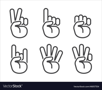 hand gesture icon set