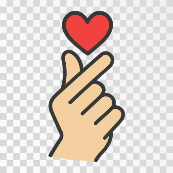 Hand Gesture with Heart Symbol Hand Gesture with Heart Symbol