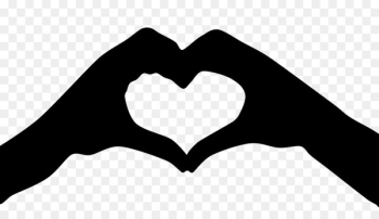 Hand heart Heart in Hand Clip art - heart-shaped silhouette 