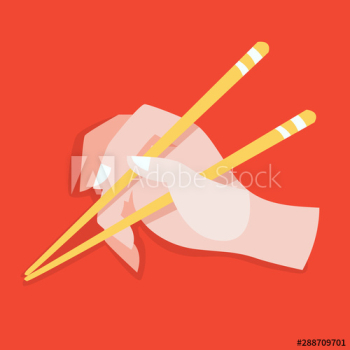 Hand hold chinese or japanese chopsticks Hand hold chinese or japanese chopsticks