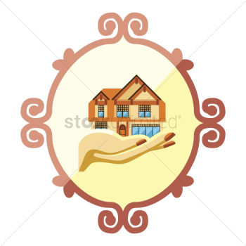 Hand holding a house Hand holding a house
