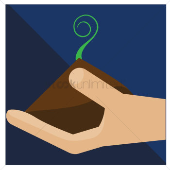 Hand holding a sprout Hand holding a sprout