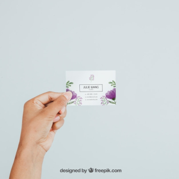 Hand holding business card's mock up Hand holding business card's mock up