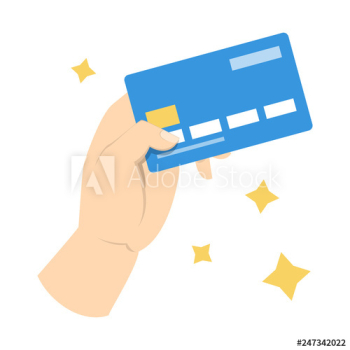 Hand holding credit card Hand holding credit card