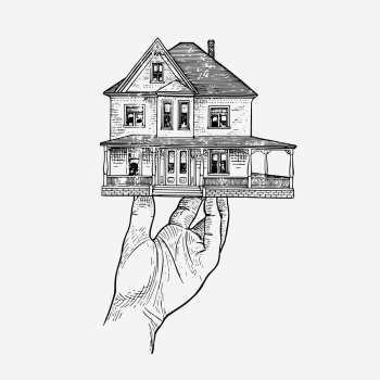 Hand holding house model illustration. | Free Photo Illustration - rawpixel Hand holding house model illustration. | Free Photo Illustration - rawpixel