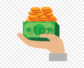 Hand Holding Money Vector Image - Деньги В Руке Вектор Png