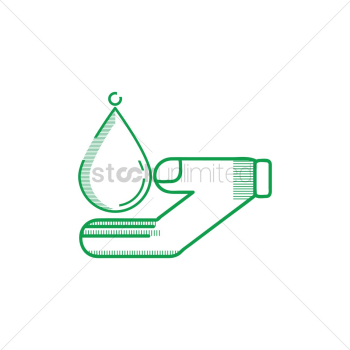 Hand holding water drop Hand holding water drop