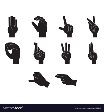 hand icon set hand icon set