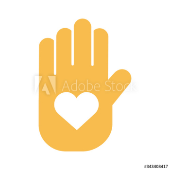 hand lifting heart insurance silhouette style hand lifting heart insurance silhouette style