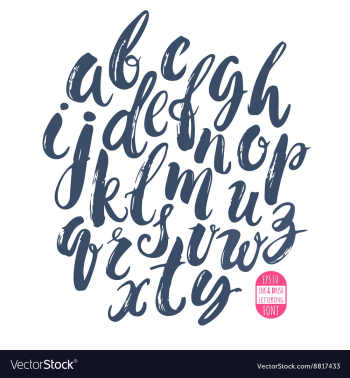 hand made brush and ink typeface handwritten retro