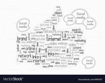 Hand made of text vector image Hand made of text vector image