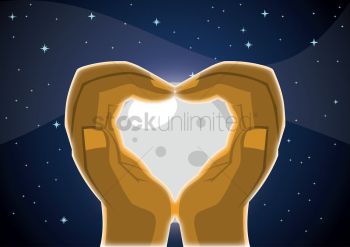 Hand making heart shape