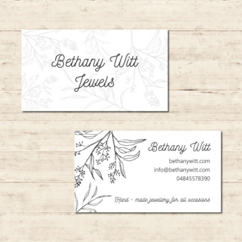 Hand painted business card design Hand painted business card design