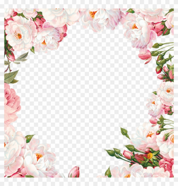 Hand Painted Flower Frame Material - Flower Frame Png Free