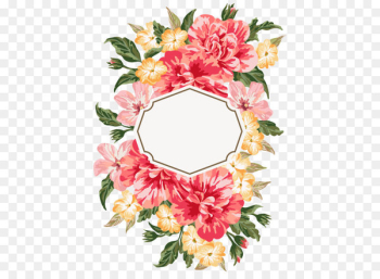 Hand painted watercolor flower borders Hand painted watercolor flower borders