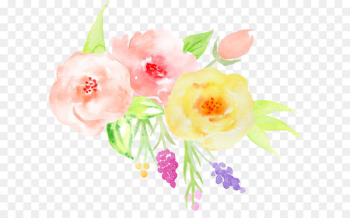 Hand-painted watercolor roses decorative elements Hand-painted watercolor roses decorative elements