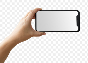 Hand png mockup holding blank screen phone | Free stock illustration | High Resolution graphic