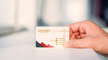 Hand presenting business card mockup Free Psd