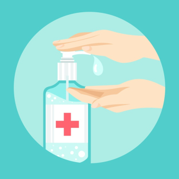 Hand sanitizer in flat design Free Vector Hand sanitizer in flat design Free Vector