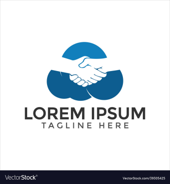 hand shake and cloud template hand shake and cloud template
