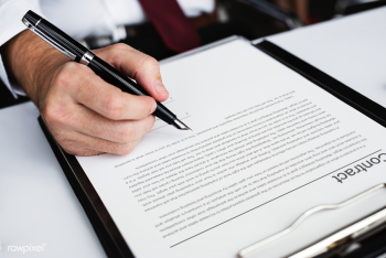 Hand signing business contract | Free stock photo - 92634 Hand signing business contract | Free stock photo - 92634